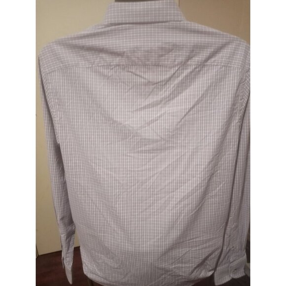 UNTUCKit Men's Shirt Large L Slim Fit Dalton Slim Fit Nylon Elastane Pink Blue - Picture 7 of 11